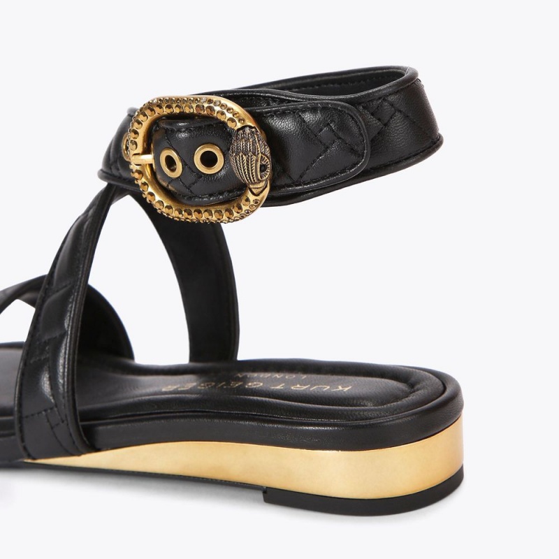 Kurt Geiger Mayfair Plati Sandal Negrii | JGKDAP-901