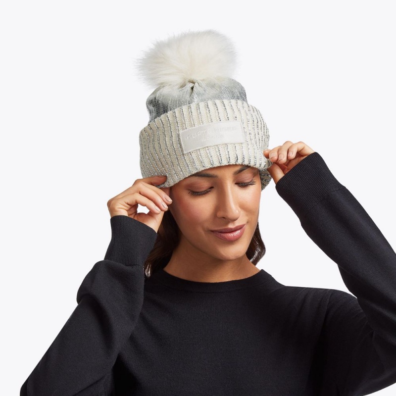 Kurt Geiger Metallic Rib Beanie Argintii | EQCLIV-731