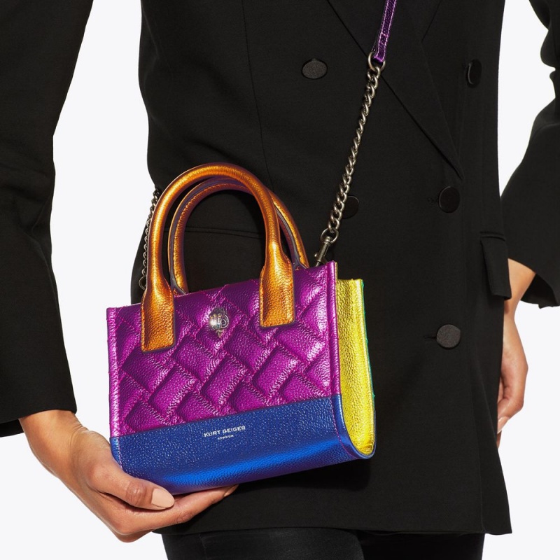 Kurt Geiger Micro Kensington Square Tote Bag Colorati | OQAZFM-547