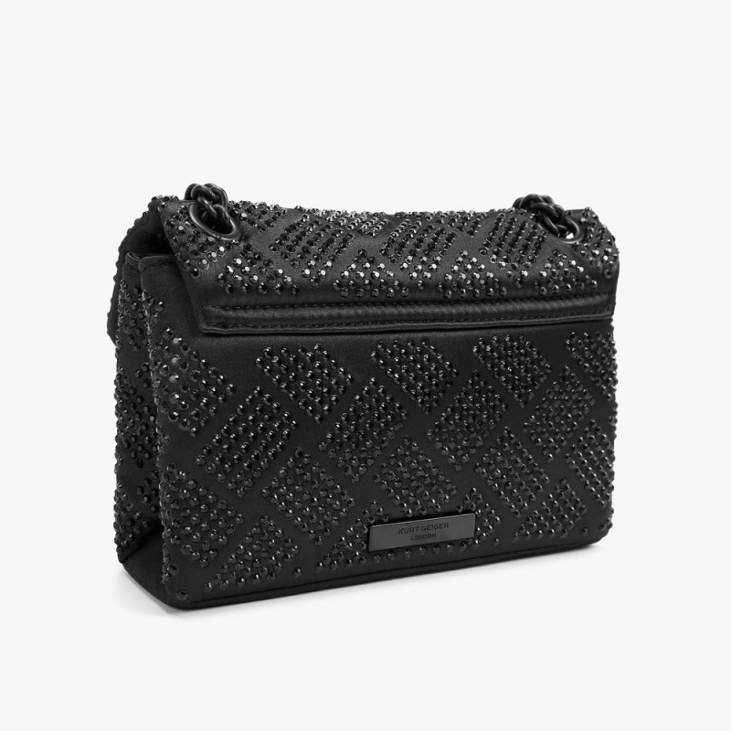 Kurt Geiger Mini Crystal Kensington Bag Negrii | JWTNRI-314