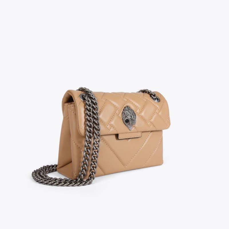 Kurt Geiger Mini Piele Kensington Bag Camel | NCESGZ-489