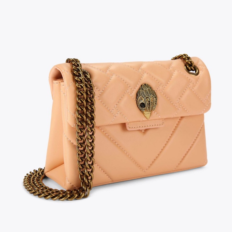 Kurt Geiger Mini Piele Kensington Bag Peach | PQBVKC-519