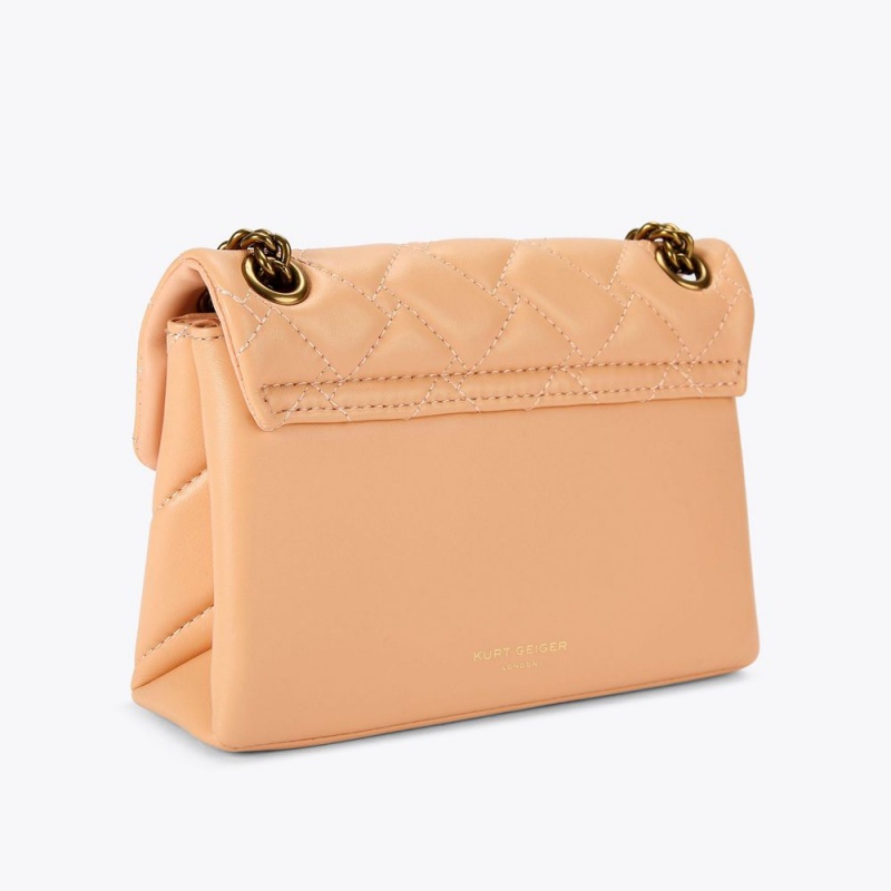 Kurt Geiger Mini Piele Kensington Bag Peach | PQBVKC-519