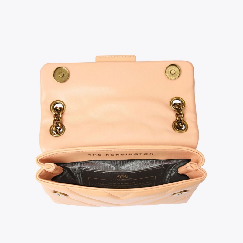 Kurt Geiger Mini Piele Kensington Bag Peach | PQBVKC-519