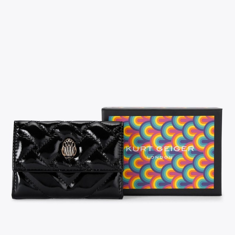 Kurt Geiger Multi Flap Card Holder Negrii | NZMVIL-241