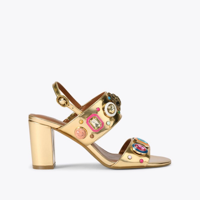 Kurt Geiger Multigem Block Heel Aurii | NFHWMY-208