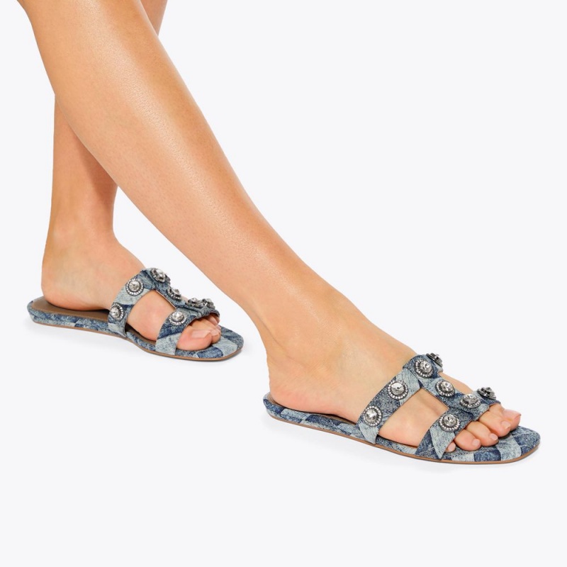 Kurt Geiger Octavia Sandal Albastri | OCHNBU-971