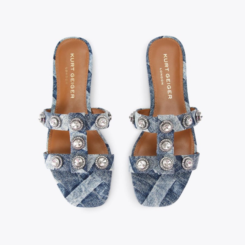 Kurt Geiger Octavia Sandal Albastri | OCHNBU-971