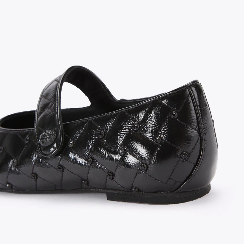 Kurt Geiger Orbit Drench Ballet Plati Negrii | WVBHRJ-348