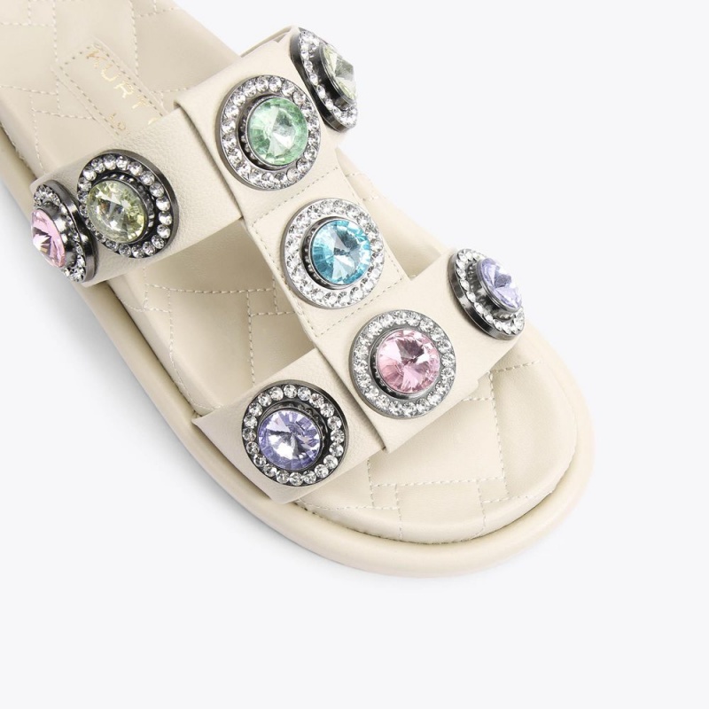 Kurt Geiger Orson Crystal Sandal Albi | FOYQLJ-432