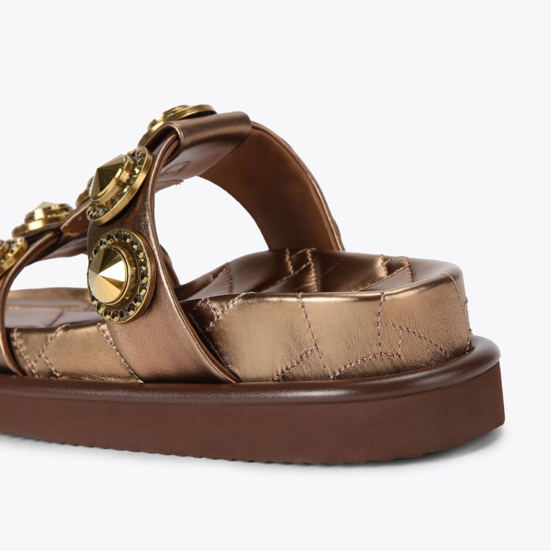 Kurt Geiger Orson Crystal Sandal Bronze | MQSLFH-467