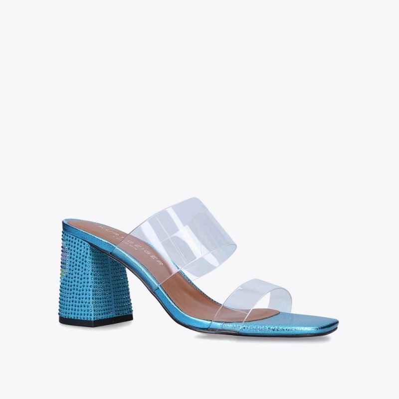 Kurt Geiger Party Block Sandal Albastri | RIYCZB-367