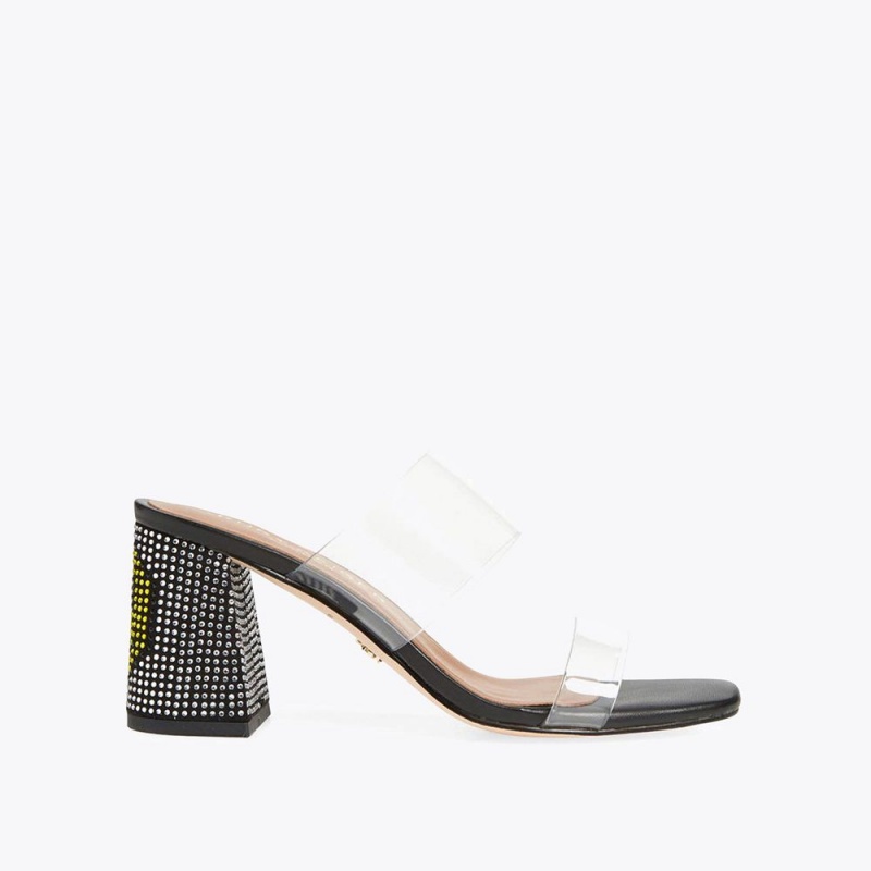 Kurt Geiger Party Block Sandal Negrii | HBRAVL-210