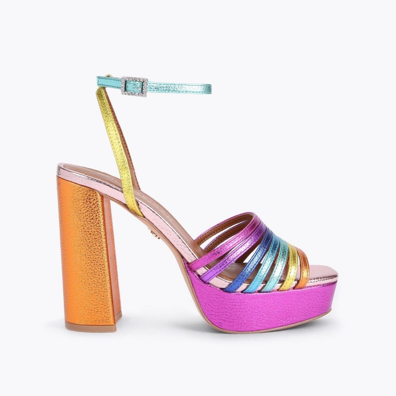 Kurt Geiger Pierra Platforma Sandal Heel Colorati | RWEIMZ-518