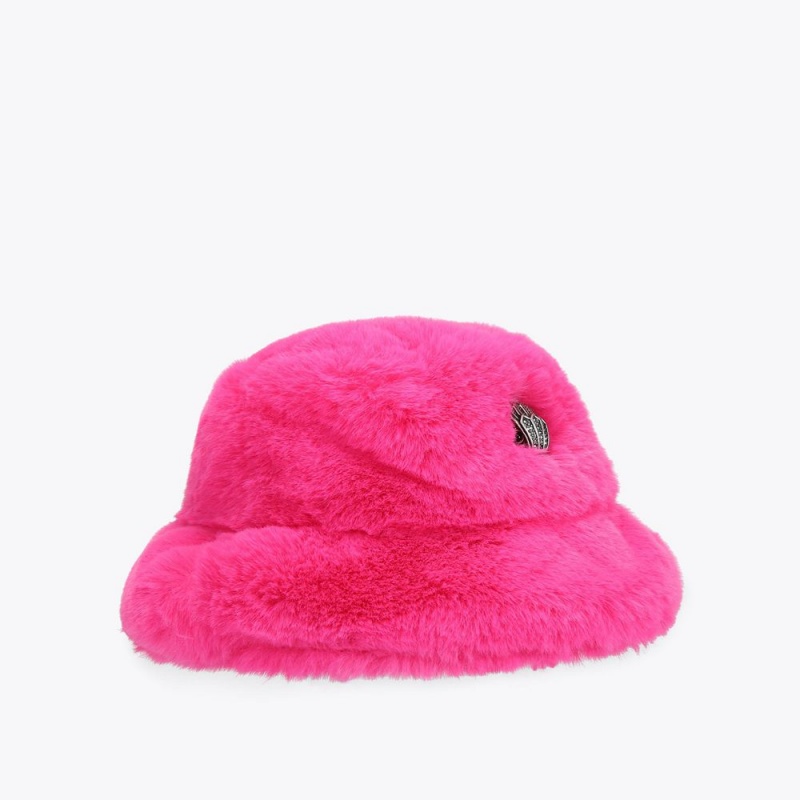 Kurt Geiger Poppy Bucket Hat Fushia | QWYDNX-750