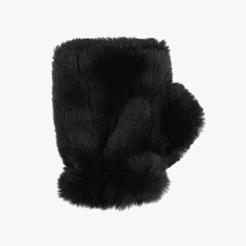 Kurt Geiger Poppy Fingerless Gloves Negrii | EBASKT-649