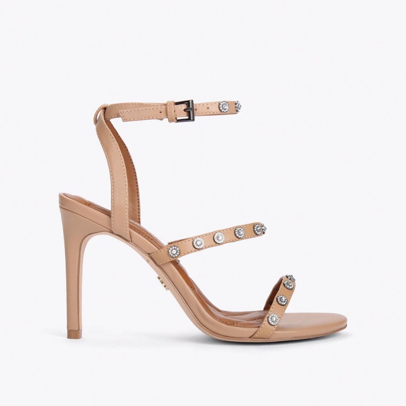 Kurt Geiger Portia Crystals Sandal Maro | YRHSGK-450