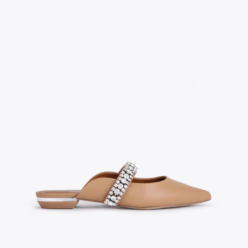 Kurt Geiger Princely Plati Mule Maro | XSMCUW-635