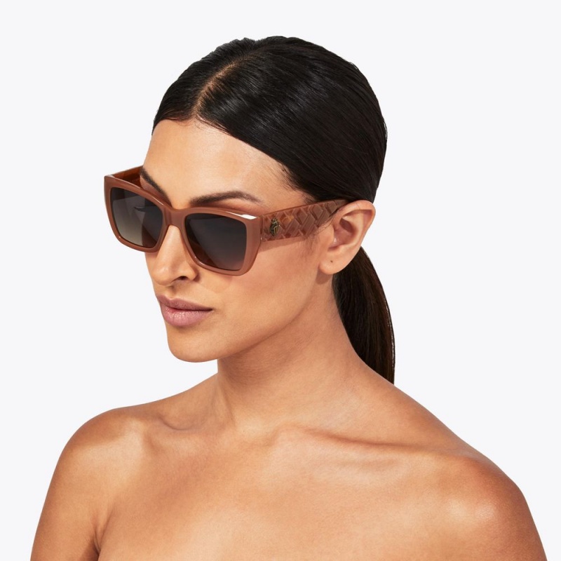 Kurt Geiger Rectangle Kensington Sunglasses Aurii | QGEAKJ-183