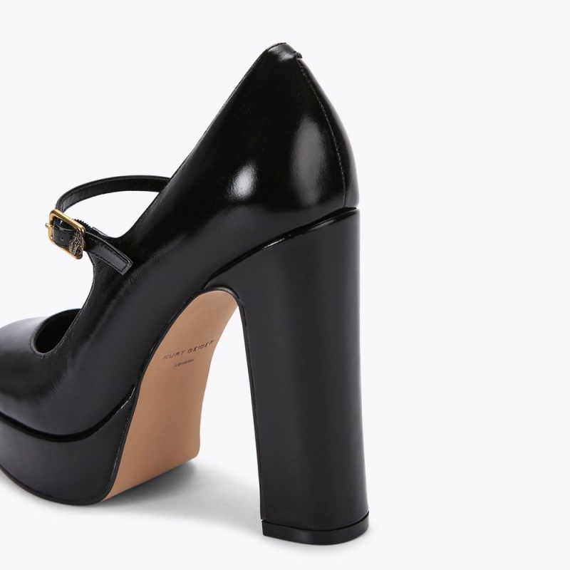 Kurt Geiger Regent Mary Jane Platforma Heel Negrii | NUVSLK-061