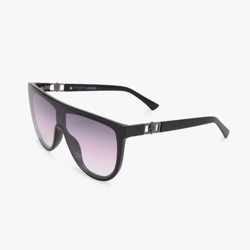 Kurt Geiger Regent Shield Sunglasses Negrii | CJRMAQ-291