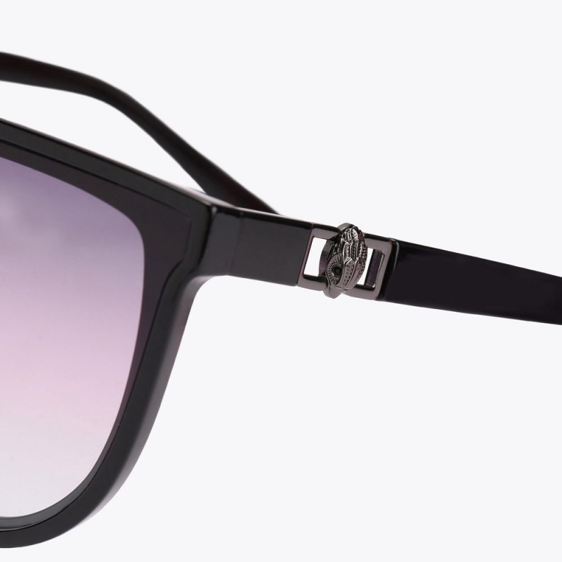 Kurt Geiger Regent Shield Sunglasses Negrii | CJRMAQ-291