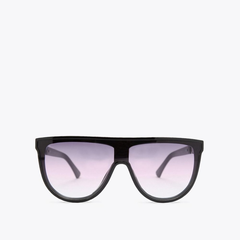 Kurt Geiger Regent Shield Sunglasses Negrii | CJRMAQ-291