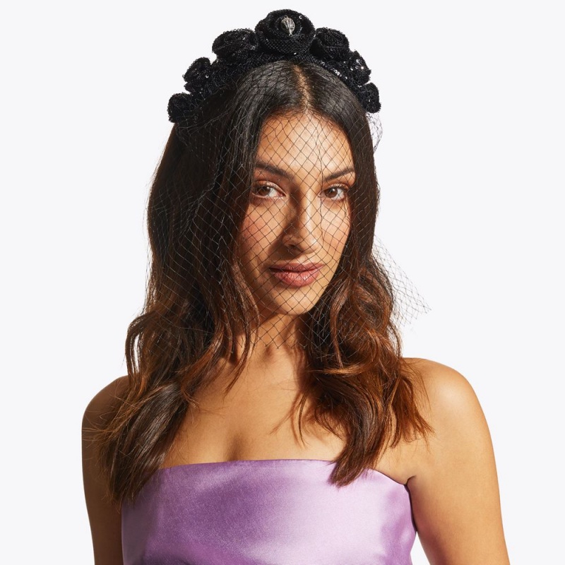 Kurt Geiger Sequins Headband Negrii | IVNMZP-840