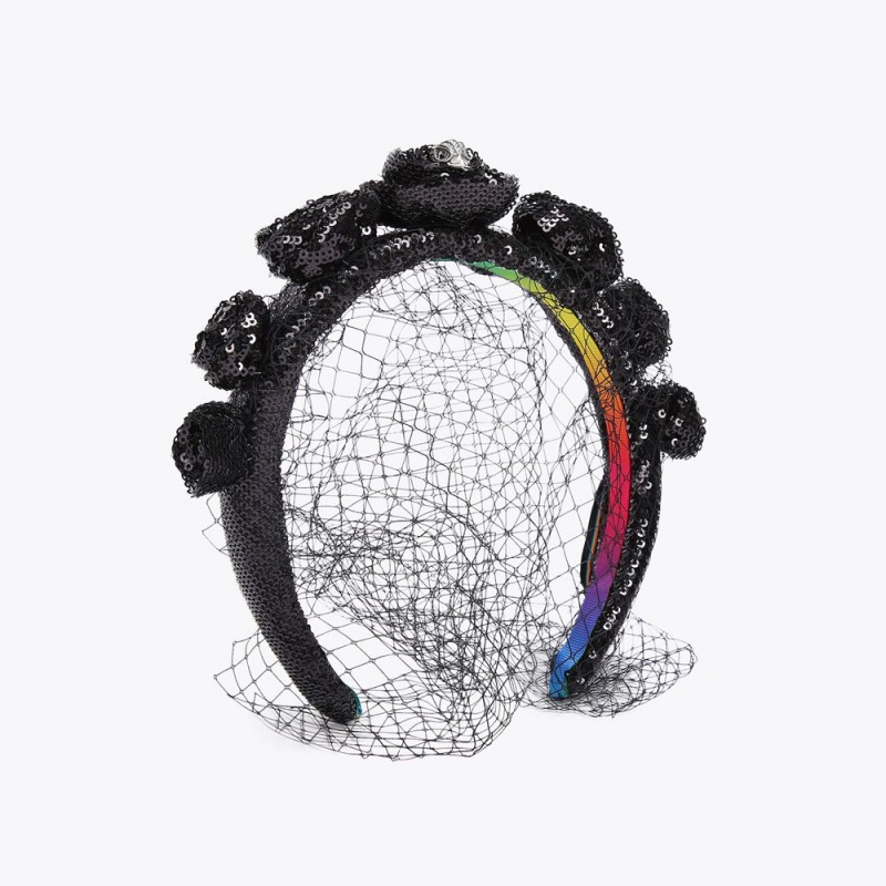 Kurt Geiger Sequins Headband Negrii | IVNMZP-840