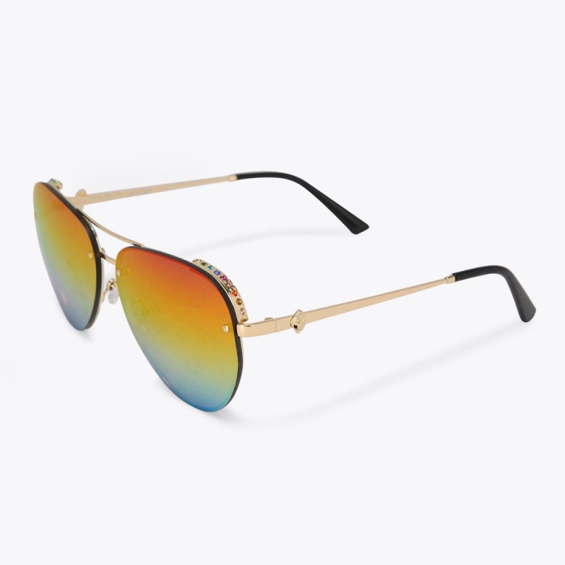 Kurt Geiger Shoreditch Aviator Sunglasses Colorati | LBASXD-540