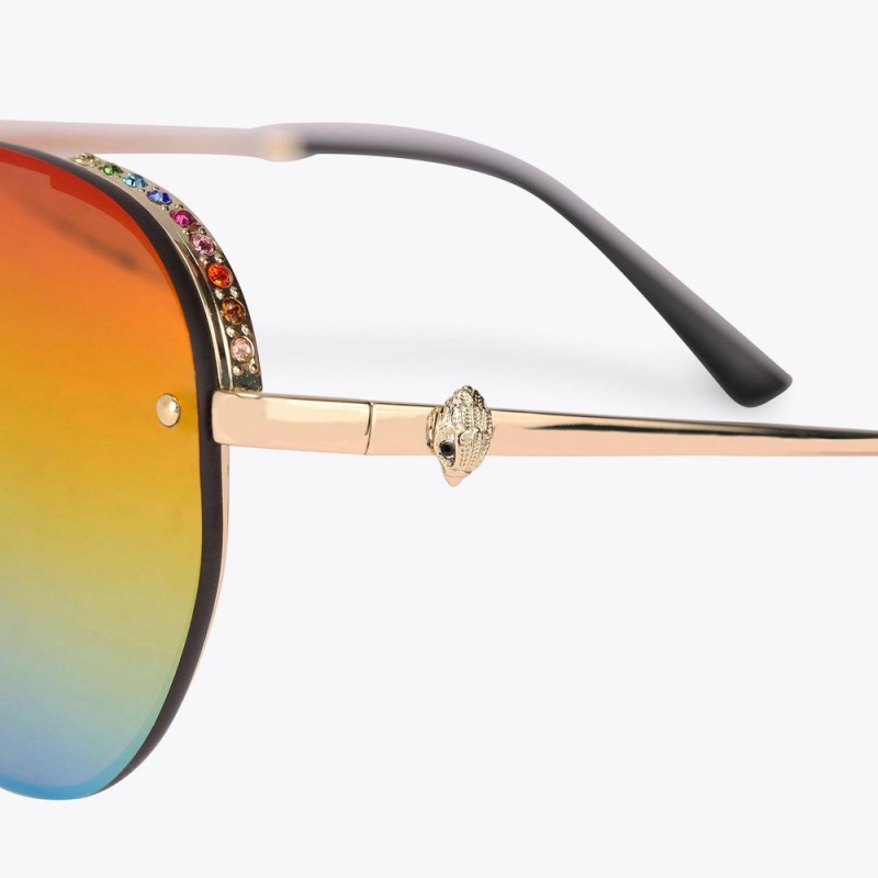 Kurt Geiger Shoreditch Aviator Sunglasses Colorati | LBASXD-540