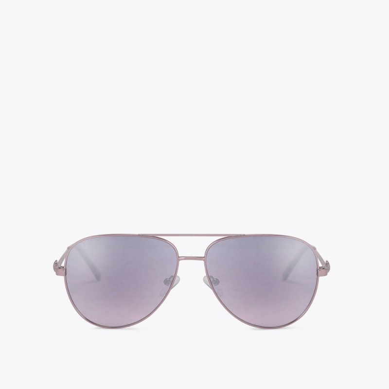 Kurt Geiger Shoreditch Aviator Sunglasses Lilac | XBRFCQ-796