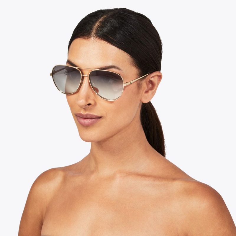 Kurt Geiger Shoreditch Aviator Sunglasses Aurii | BHFQJY-576