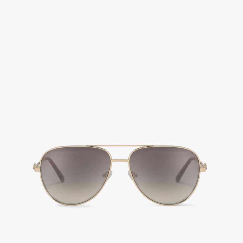 Kurt Geiger Shoreditch Aviator Sunglasses Aurii | BHFQJY-576