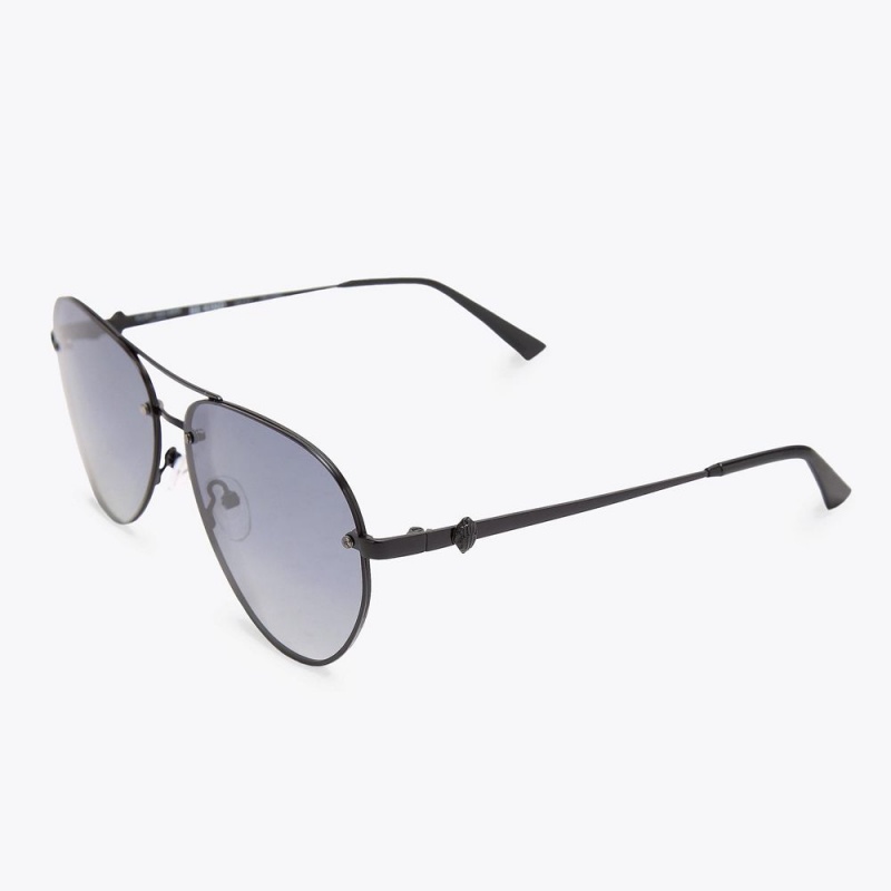 Kurt Geiger Shoreditch Aviator Sunglasses Negrii | PESWZI-023