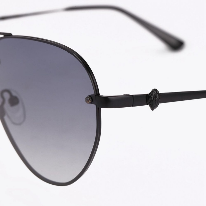 Kurt Geiger Shoreditch Aviator Sunglasses Negrii | PESWZI-023