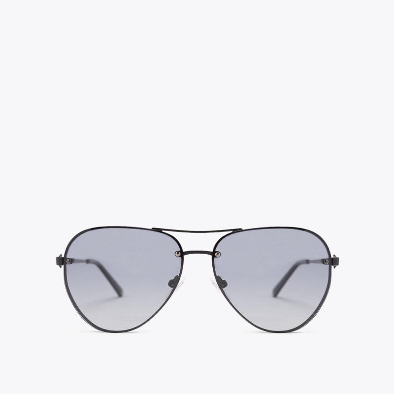 Kurt Geiger Shoreditch Aviator Sunglasses Negrii | PESWZI-023