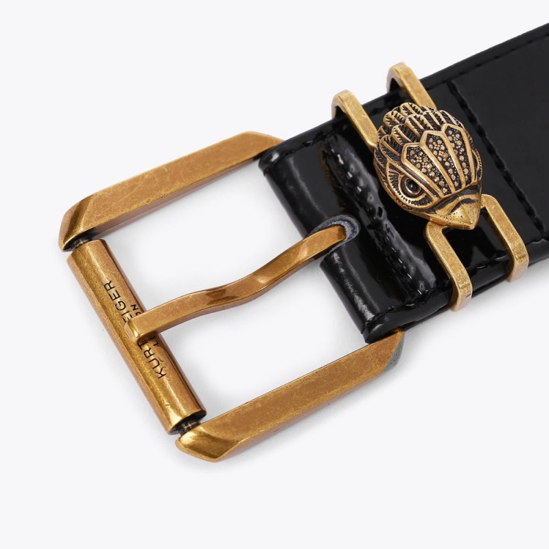 Kurt Geiger Shoreditch Belt Negrii | WGEDXH-328