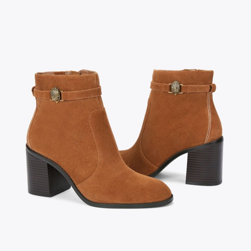 Kurt Geiger Shoreditch Block Ankle Boot Maro | OTDXRS-956