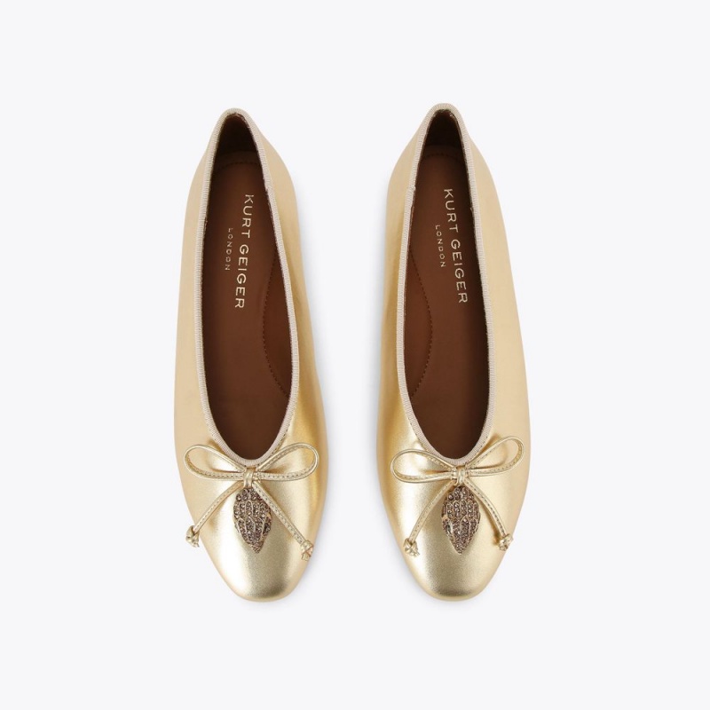 Kurt Geiger Sloane Ballerina Plati Aurii | IJKOQW-108