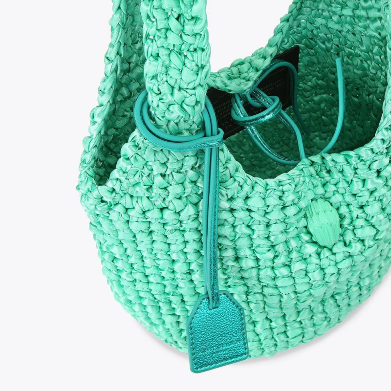 Kurt Geiger Small Crochet Tote Bag Verzi | ELDTUR-804