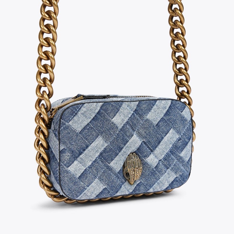 Kurt Geiger Small Denim Kensington Camera Bag Denim | HEFPUS-462