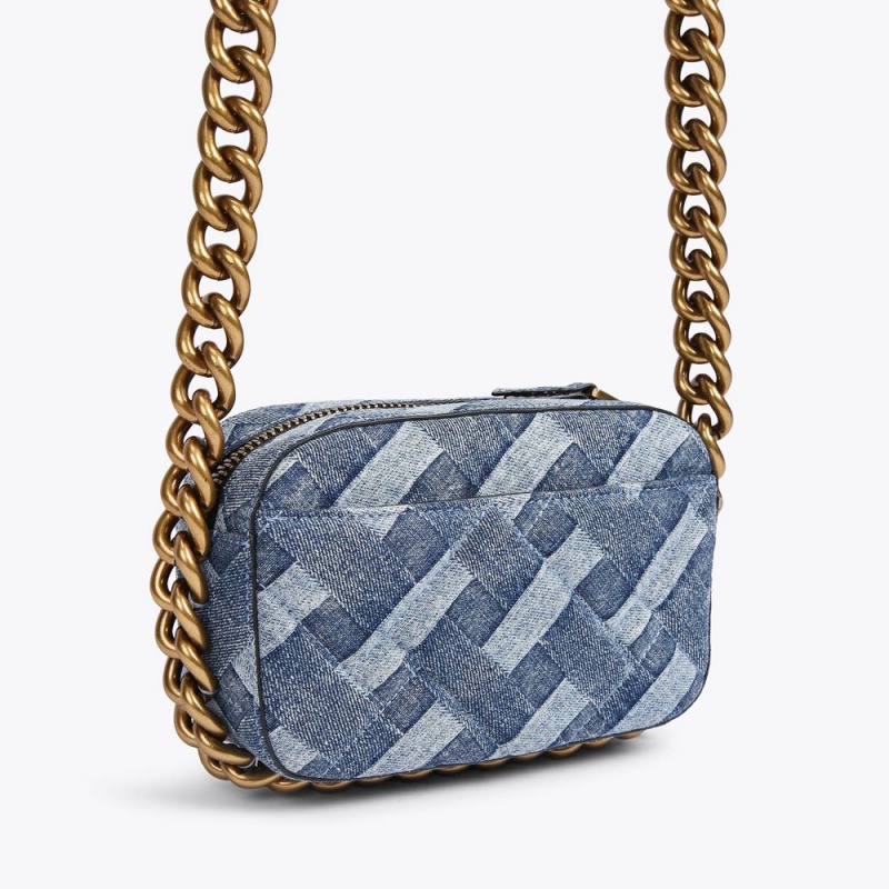 Kurt Geiger Small Denim Kensington Camera Bag Denim | HEFPUS-462