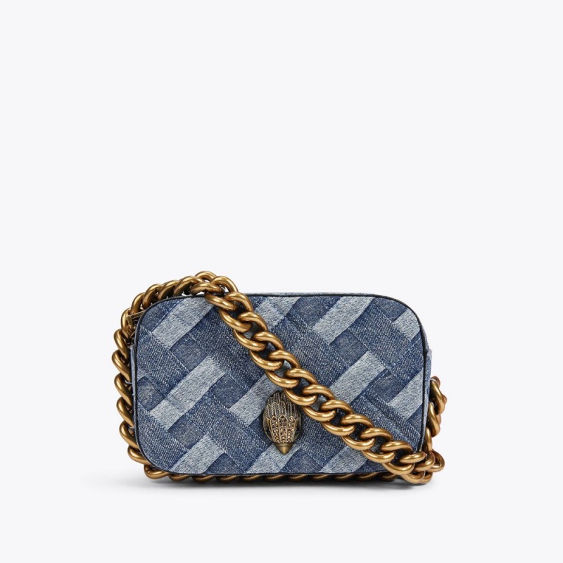 Kurt Geiger Small Denim Kensington Camera Bag Denim | HEFPUS-462