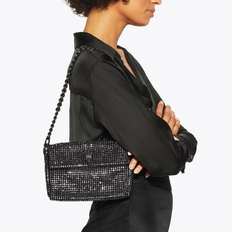 Kurt Geiger Small Party Shoulder Bag Gunmetal | HWUVCE-387