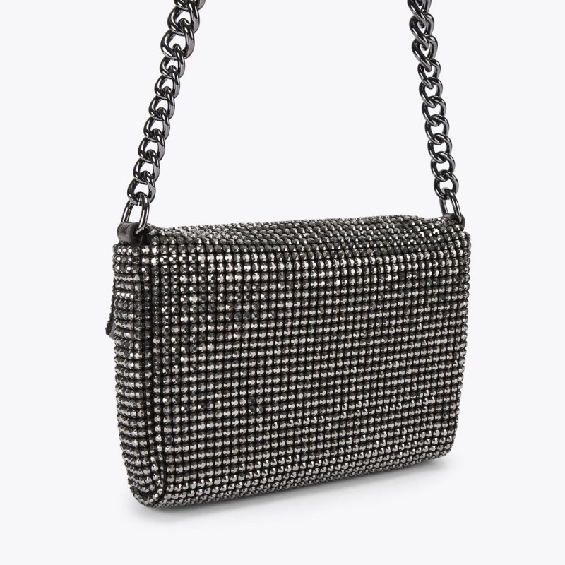 Kurt Geiger Small Party Shoulder Bag Gunmetal | HWUVCE-387