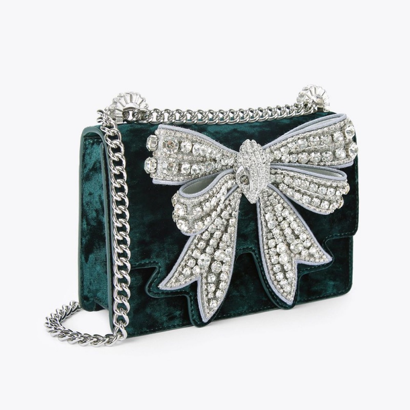 Kurt Geiger Small Shoreditch Bow Bag Teal | ZBJXFE-540