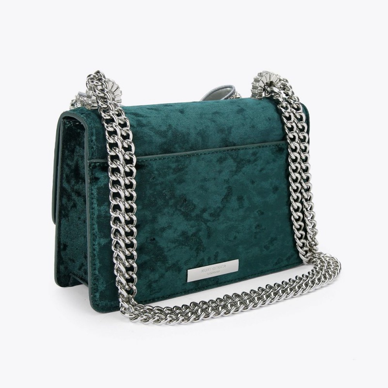 Kurt Geiger Small Shoreditch Bow Bag Teal | ZBJXFE-540