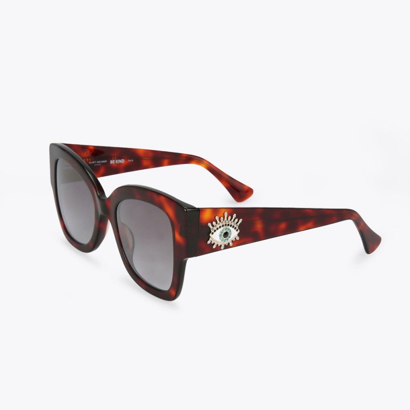 Kurt Geiger Square Butterfly Sunglasses Maro | WHBDEL-071