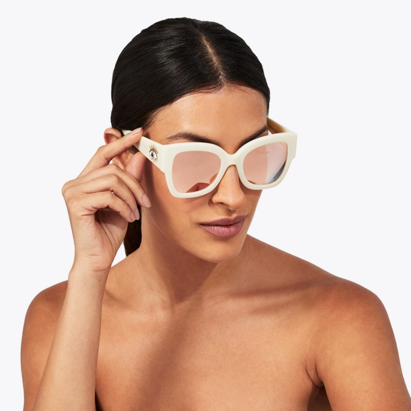 Kurt Geiger Square Butterfly Sunglasses Albi | GANYSH-529